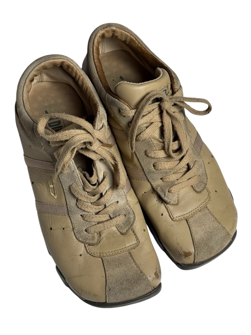 Vintage Diesel Evelyn Sneakers Leather 8 Square Toe Y2K 90s Bowling Avant Garde